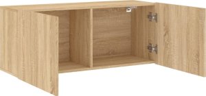 vidaXL Szafka pod telewizor, ścienna, dąb sonoma, 100x30x41 cm 5