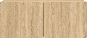 vidaXL Szafka pod telewizor, ścienna, dąb sonoma, 100x30x41 cm 6