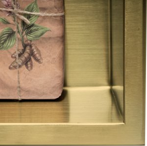 Rea PÓŁKA WNĘKOWA ŁAZIENKOWA 30x30 złota szczotkowana 4