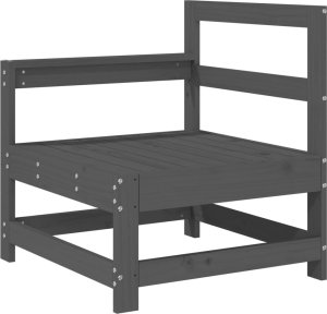 vidaXL Ogrodowe sofy narożne, 2 szt., szare, lite drewno sosnowe 3