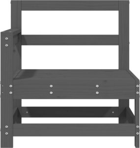 vidaXL Ogrodowe sofy narożne, 2 szt., szare, lite drewno sosnowe 4