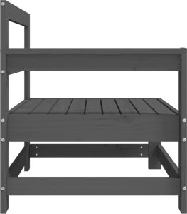 vidaXL Ogrodowe sofy narożne, 2 szt., szare, lite drewno sosnowe 5