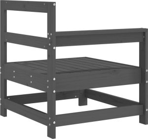 vidaXL Ogrodowe sofy narożne, 2 szt., szare, lite drewno sosnowe 6