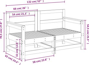 vidaXL Ogrodowe sofy narożne, 2 szt., szare, lite drewno sosnowe 8