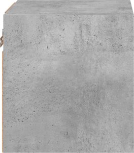 vidaXL vidaXL Ścienna szafka TV z LED, szarość betonu, 30x28,5x30 cm 9