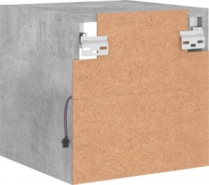 vidaXL vidaXL Ścienna szafka TV z LED, szarość betonu, 30x28,5x30 cm 10