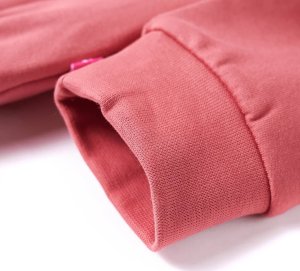 vidaXL Bluza dziecięca z kapturem i motywem konia, stary róż, 104 5