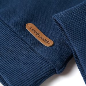 vidaXL Bluza dziecięca z nadrukiem motocykla, indygo, 92 5