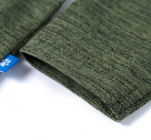 vidaXL Koszulka dziecięca z długimi rękawami, nadruk goryla, khaki melanż 128 5