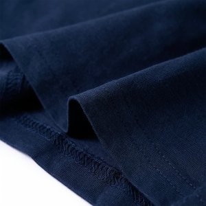 vidaXL Koszulka dziecięca z długimi rękawami, z kaskiem, granat melanż, 128 6