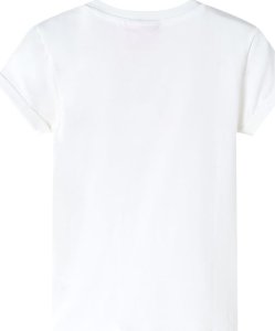 vidaXL Koszulka dziecięca z krótkimi rękawami, ecru, 116 2