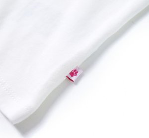 vidaXL Koszulka dziecięca z krótkimi rękawami, ecru, 116 5