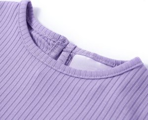 vidaXL Koszulka dziecięca z krótkimi rękawami, liliowa, 92 3