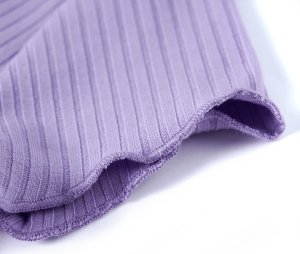 vidaXL Koszulka dziecięca z krótkimi rękawami, liliowa, 92 5