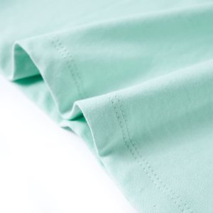 vidaXL Koszulka dziecięca z nadrukiem busa, jasnomiętowa, 140 6