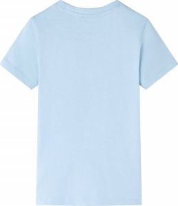 vidaXL Koszulka dziecięca z nadrukiem busa, jasnoniebieska, 104 2