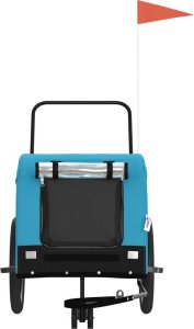 vidaXL Przyczepka rowerowa dla zwierząt, tkanina Oxford i żelazo 3