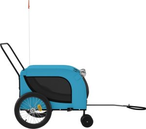 vidaXL Przyczepka rowerowa dla zwierząt, tkanina Oxford i żelazo 5