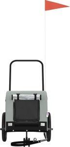 vidaXL Przyczepka rowerowa dla zwierząt, tkanina Oxford i żelazo 3