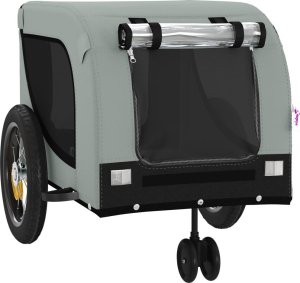 vidaXL Przyczepka rowerowa dla zwierząt, tkanina Oxford i żelazo 4