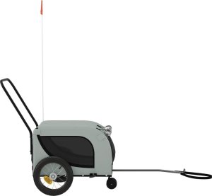 vidaXL Przyczepka rowerowa dla zwierząt, tkanina Oxford i żelazo 5