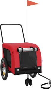 vidaXL Przyczepka rowerowa dla zwierząt, tkanina Oxford i żelazo 2