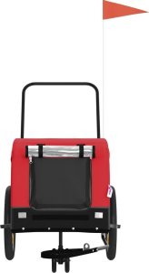 vidaXL Przyczepka rowerowa dla zwierząt, tkanina Oxford i żelazo 3