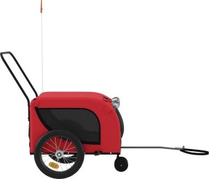 vidaXL Przyczepka rowerowa dla zwierząt, tkanina Oxford i żelazo 5