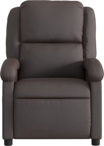 vidaXL Rozkładany fotel ciemnobrązowy 6
