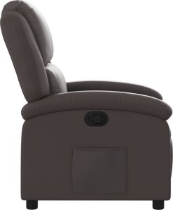 vidaXL Rozkładany fotel ciemnobrązowy 7