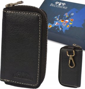 Beltimore Etui na klucze premium skórzane kluczówka Beltimore czarne P87 1