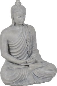 Bigbuy Home Rzeźba Szary Żywica 46,3 x 34,5 x 61,5 cm Budda 1