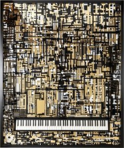 Richmond Interiors RICHMOND obraz PIANO WIBI 188x158cm (wbudowany instrument) 1