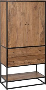 Bigbuy Home Szafa LENNOX Czarny Naturalny 90 x 45 x 190 cm 1