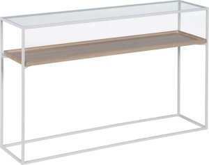 Bigbuy Home Konsola Biały Naturalny Szkło Żelazo Drewno MDF 120 x 30 x 75 cm 1