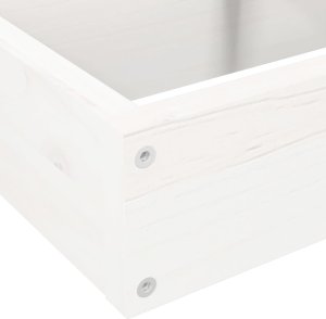 vidaXL vidaXL Donica ogrodowa, 4-poziomowa, 80,5x79x36 cm, biała, sosnowa 7
