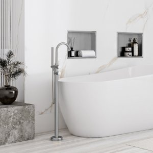 Rea PÓŁKA WNĘKOWA ŁAZIENKOWA 30x30 stal szczotkowana 3