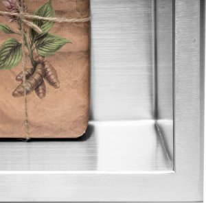 Rea PÓŁKA WNĘKOWA ŁAZIENKOWA 30x30 stal szczotkowana 4