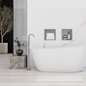 Rea PÓŁKA WNĘKOWA ŁAZIENKOWA 30x30 stal szczotkowana 6