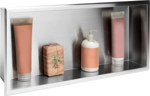 Rea PÓŁKA WNĘKOWA ŁAZIENKOWA 30x60 stal szczotkowana 2