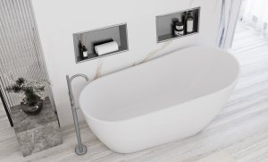 Rea PÓŁKA WNĘKOWA ŁAZIENKOWA 30x45 stal szczotkowana 7