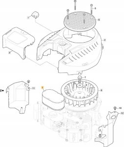 Stiga Filtr powietrza do silników o pojemności 586 cm3 i 635 cm3 118551590/0 2