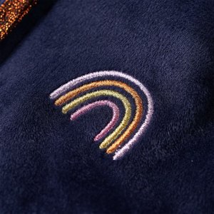 vidaXL Bluza dziecięca z kapturem, motyw tęczy, granatowa, 92 4