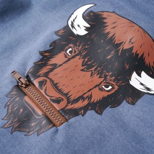 vidaXL Bluza dziecięca z kapturem, niebieski melanż, 104 4