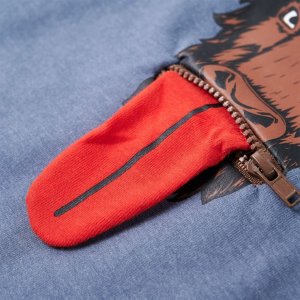 vidaXL Bluza dziecięca z kapturem, niebieski melanż, 104 5