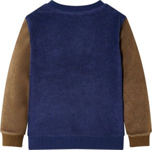 vidaXL Bluza dziecięca z patchworkowym wzorem, granatowa, 104 2