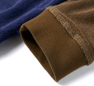 vidaXL Bluza dziecięca z patchworkowym wzorem, granatowa, 104 5