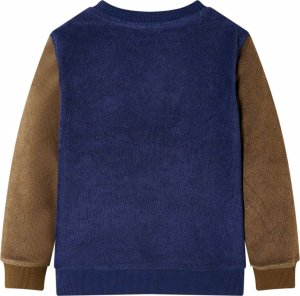 vidaXL Bluza dziecięca z patchworkowym wzorem, granatowa, 140 2
