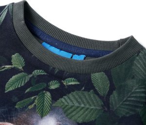 vidaXL Bluza dziecięca, ciemne khaki, 104 3