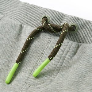 vidaXL Dziecięce spodnie dresowe, jasne khaki, 116 4